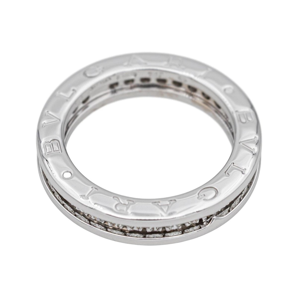 Bague Alliance BULGARI "B.zero1" en or blanc et diamants - Castafiore