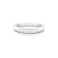 Bague Alliance BULGARI "B.Zero1" en or blanc et diamants - Castafiore