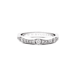 Bague Alliance BULGARI "Infinito" en platine et diamants - Castafiore