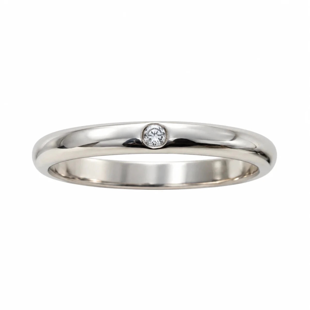 Bague Alliance CARTIER "1895" en platine et diamant - Castafiore