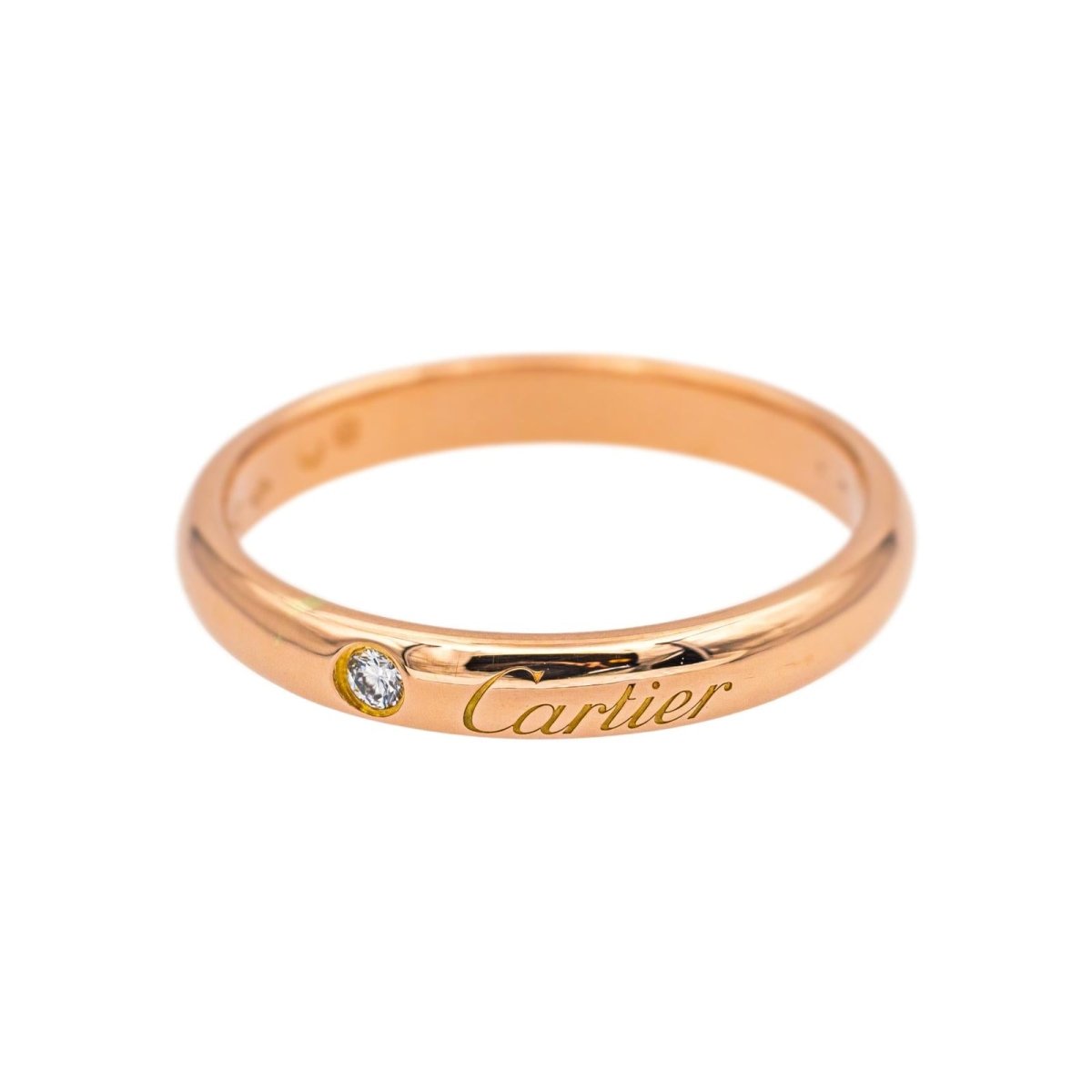 Bague Alliance CARTIER "Alliance C" en or rose et diamant - Castafiore