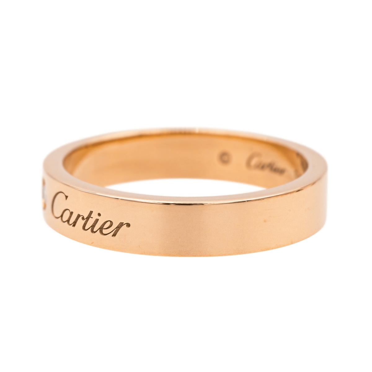Bague Alliance CARTIER "C de Cartier" en or rose et diamant - Castafiore