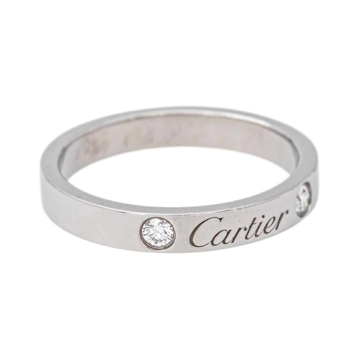Bague Alliance CARTIER "C de Cartier" en platine et diamants - Castafiore