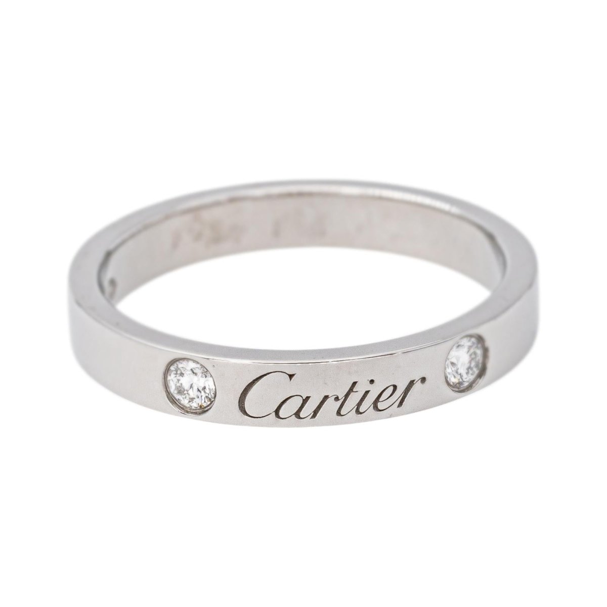 Bague Alliance CARTIER "C de Cartier" en platine et diamants - Castafiore