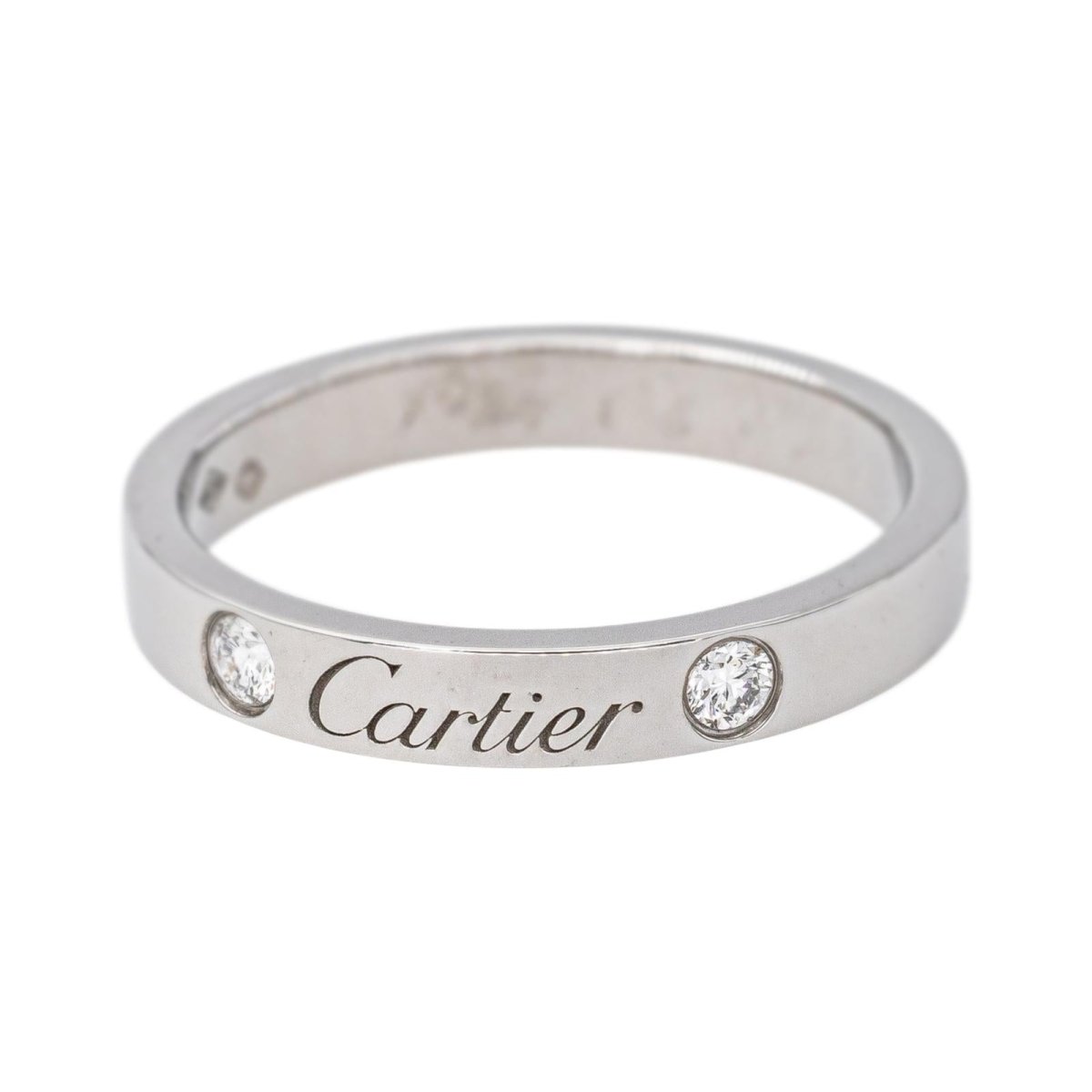 Bague Alliance CARTIER "C de Cartier" en platine et diamants - Castafiore