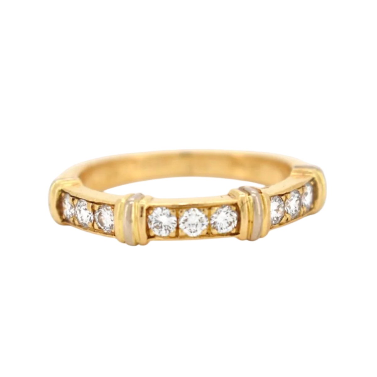 Bague Alliance CARTIER "Contessa" en or jaune et diamants - Castafiore