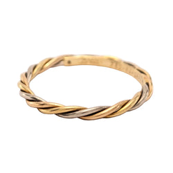 Bague Alliance CARTIER en or blanc, or jaune et or rose - Castafiore