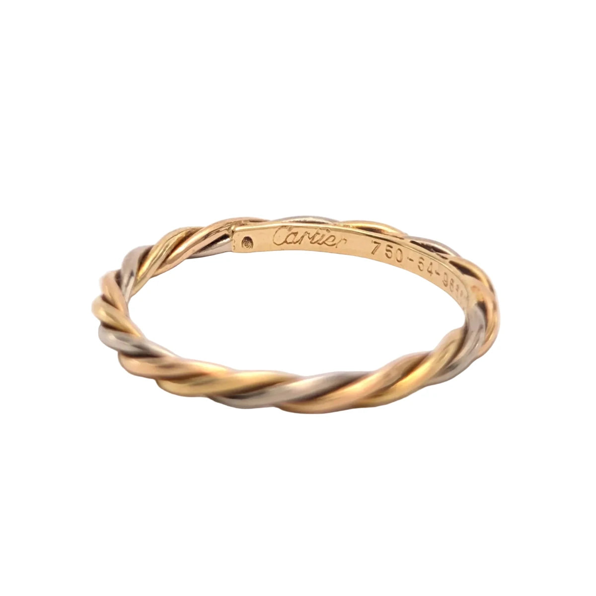 Bague Alliance CARTIER en or blanc, or jaune et or rose - Castafiore