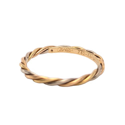 Bague Alliance CARTIER en or blanc, or jaune et or rose - Castafiore
