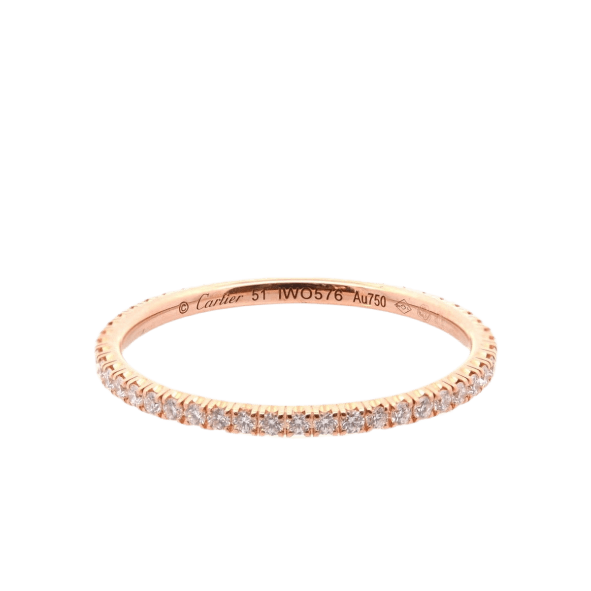 Bague Alliance CARTIER en or jaune et diamants - Castafiore