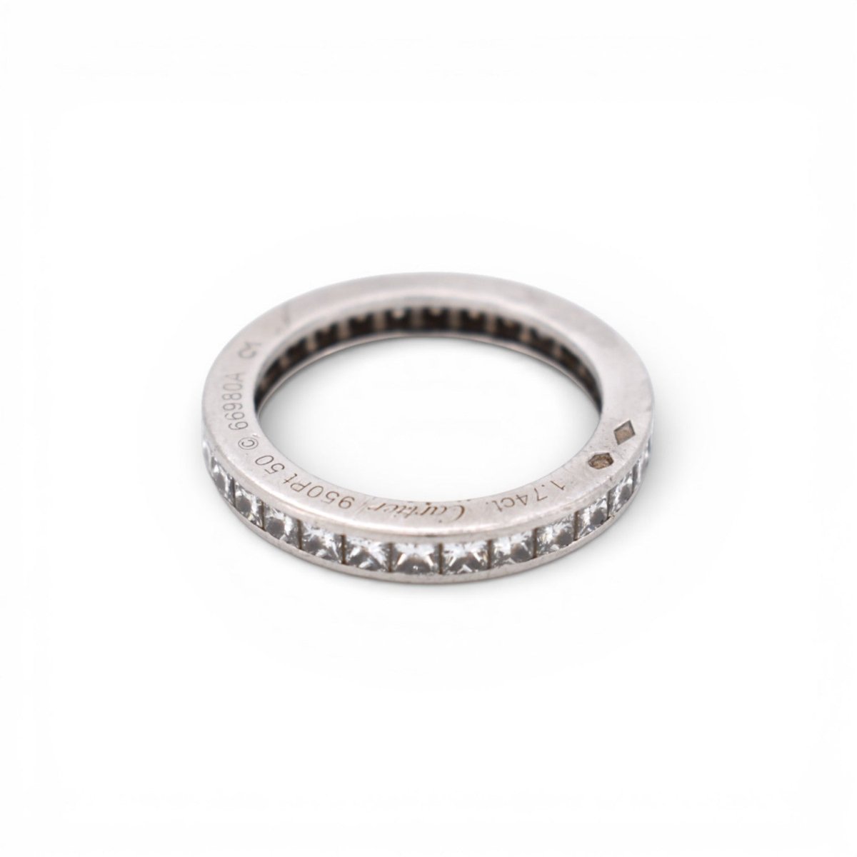 Bague Alliance CARTIER en platine et diamants - Castafiore