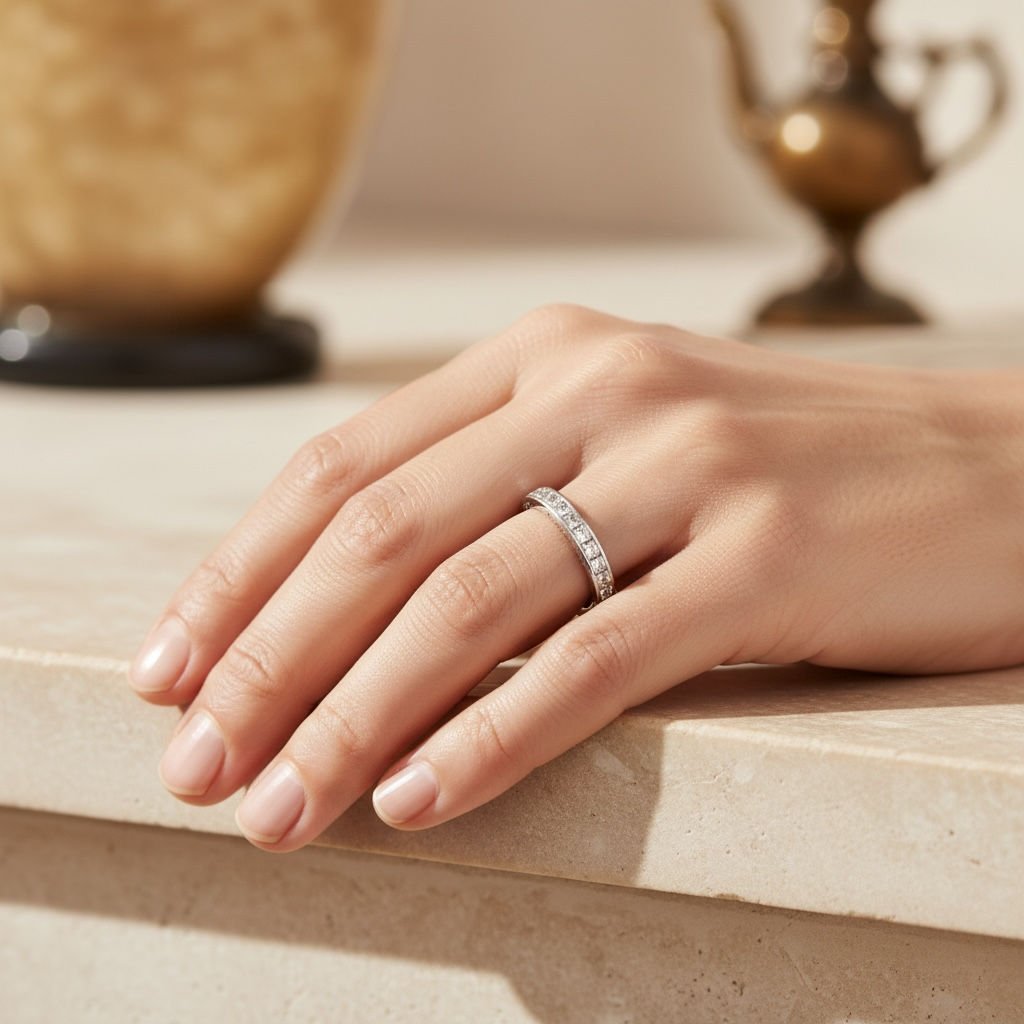 Bague Alliance CARTIER en platine et diamants