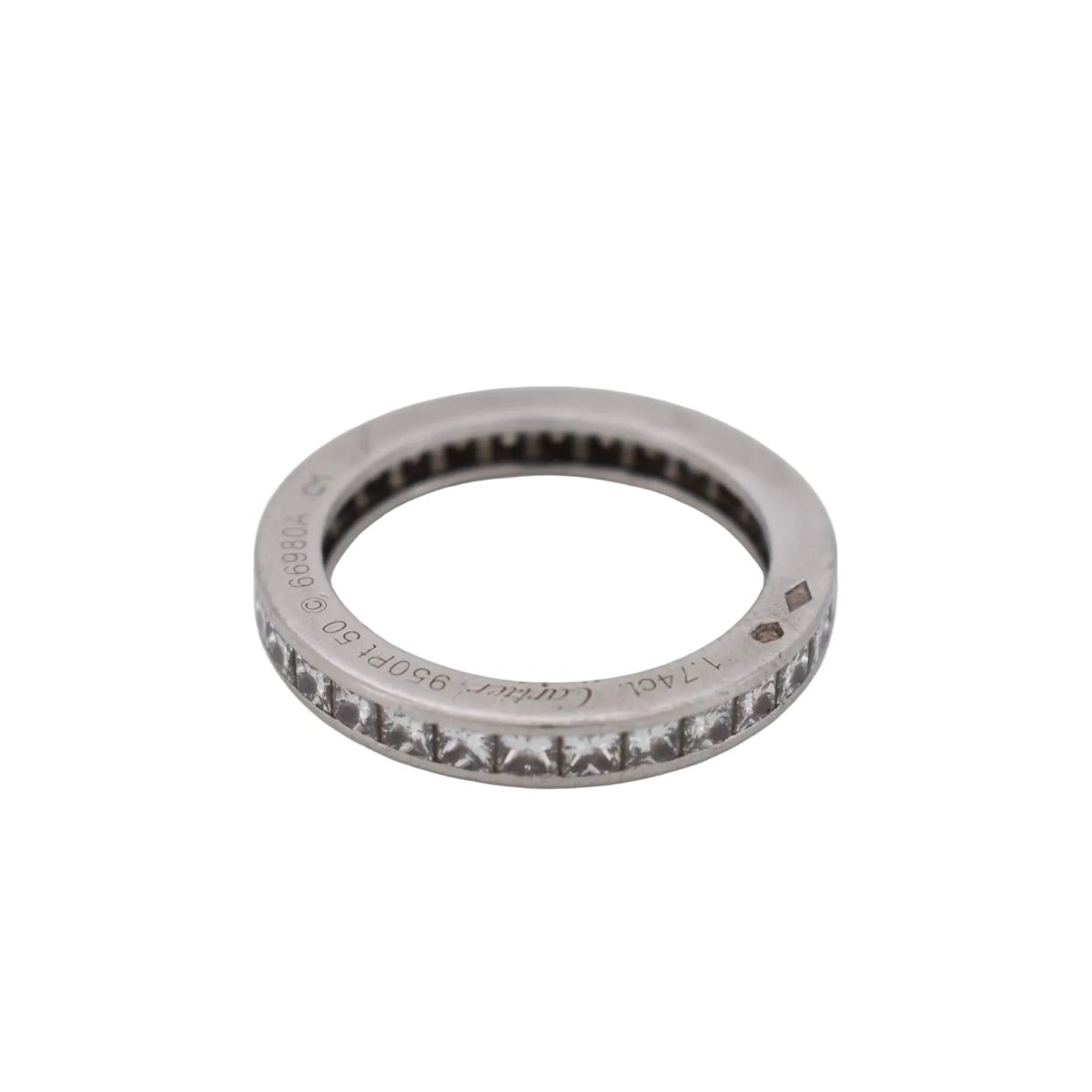 Bague Alliance CARTIER en platine et diamants - Castafiore