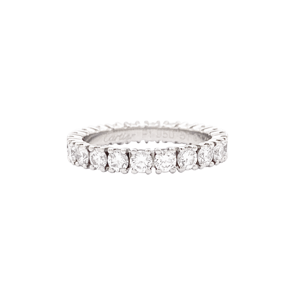 Bague Alliance CARTIER "Etincelle" en platine et diamants. - Castafiore