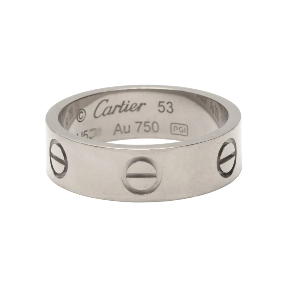 Bague Alliance CARTIER "Love" en or blanc - Castafiore