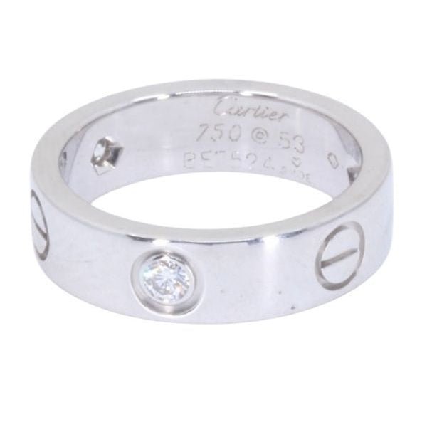 Bague Alliance CARTIER "Love" en or blanc et diamant - Castafiore