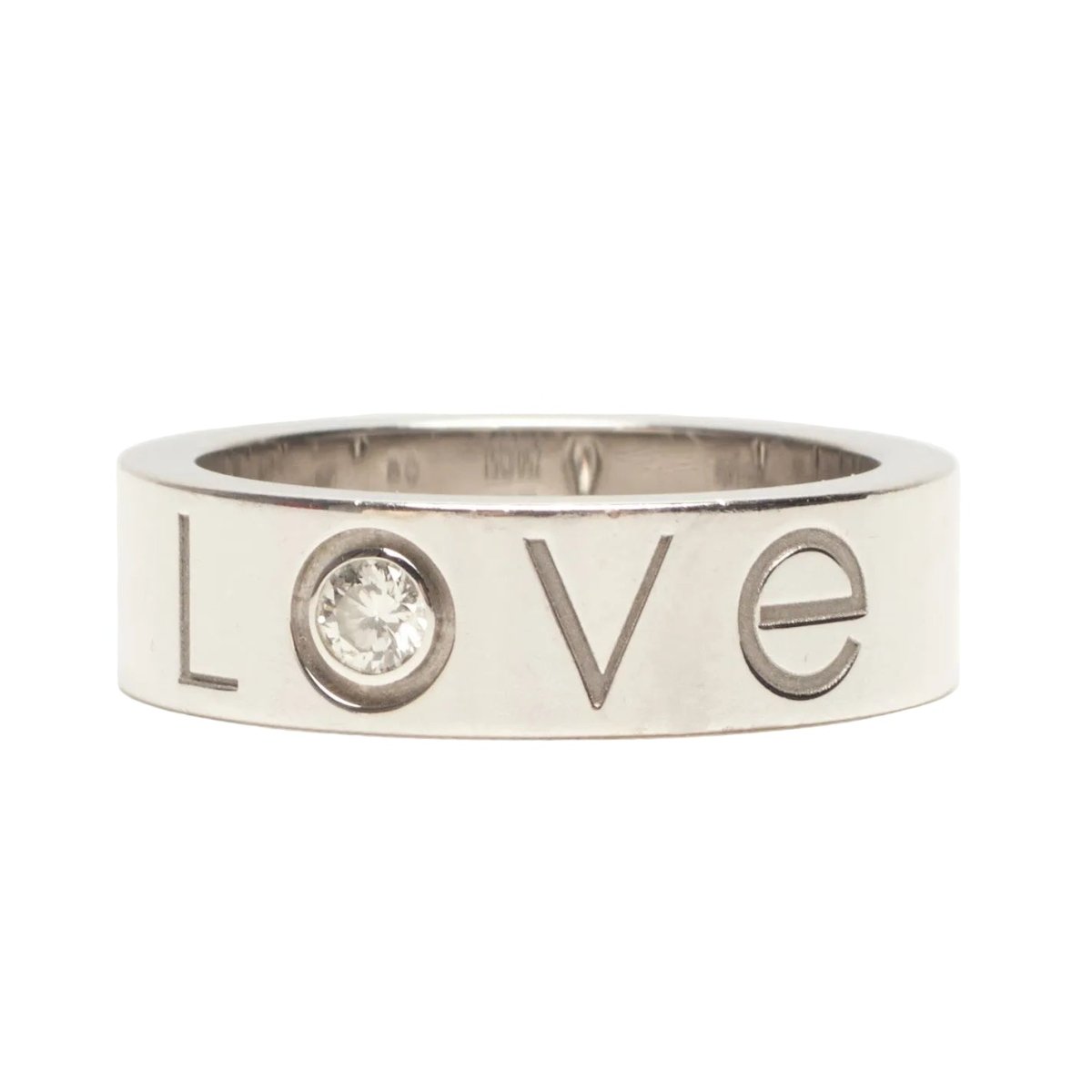 Bague Alliance CARTIER "Love" en or blanc et diamant - Castafiore