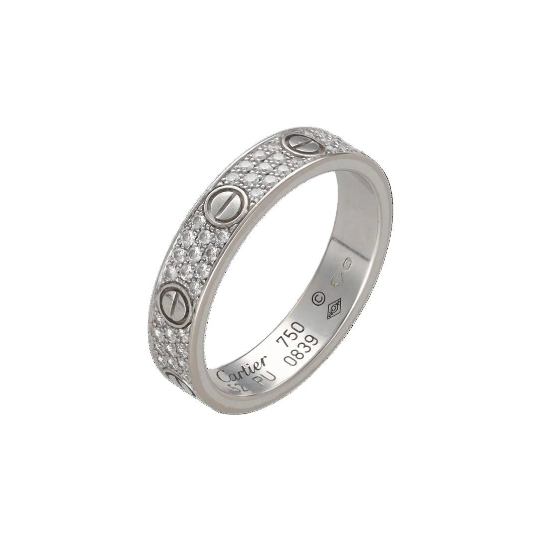 Bague Alliance CARTIER "Love" en or blanc et diamants - Castafiore