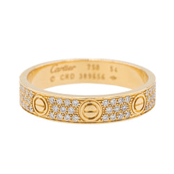 Bague Alliance CARTIER , "Love", en or jaune et Diamant - Castafiore