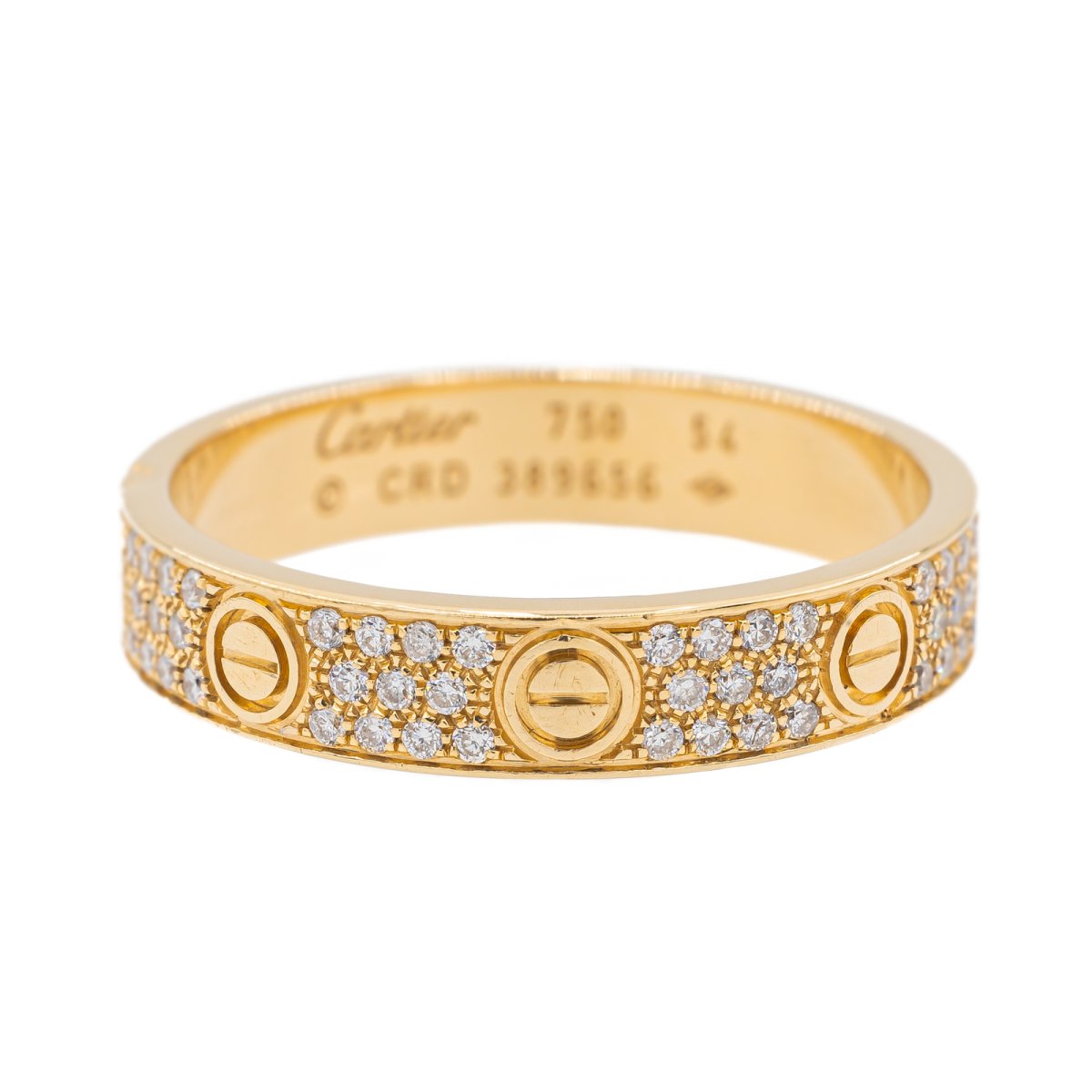 Bague Alliance CARTIER , "Love", en or jaune et Diamant - Castafiore