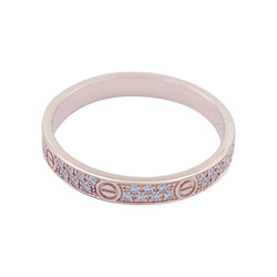 Bague Alliance CARTIER "Love" en or rose et diamants - Castafiore