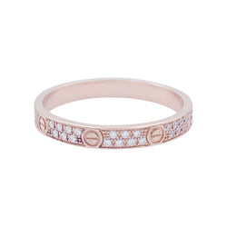 Bague Alliance CARTIER "Love" en or rose et diamants - Castafiore