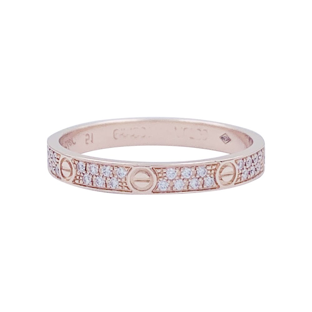Bague Alliance CARTIER "Love" en or rose et diamants - Castafiore