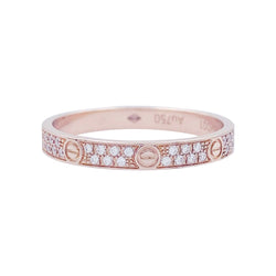 Bague Alliance CARTIER "Love" en or rose et diamants - Castafiore