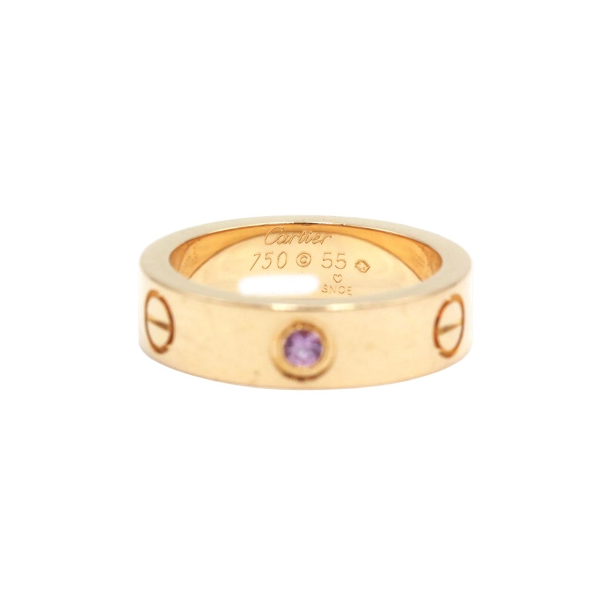 Bague Alliance CARTIER "Love" en or rose et saphir - Castafiore