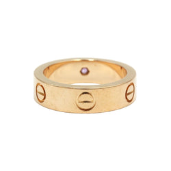 Bague Alliance CARTIER "Love" en or rose et saphir - Castafiore