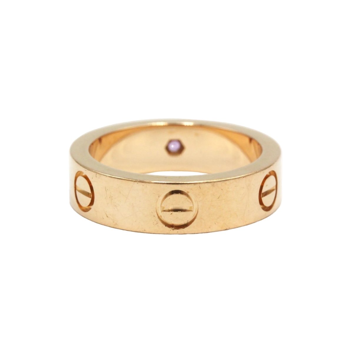 Bague Alliance CARTIER "Love" en or rose et saphir - Castafiore