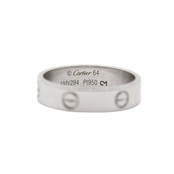 Bague Alliance CARTIER "Love" en platine - Castafiore