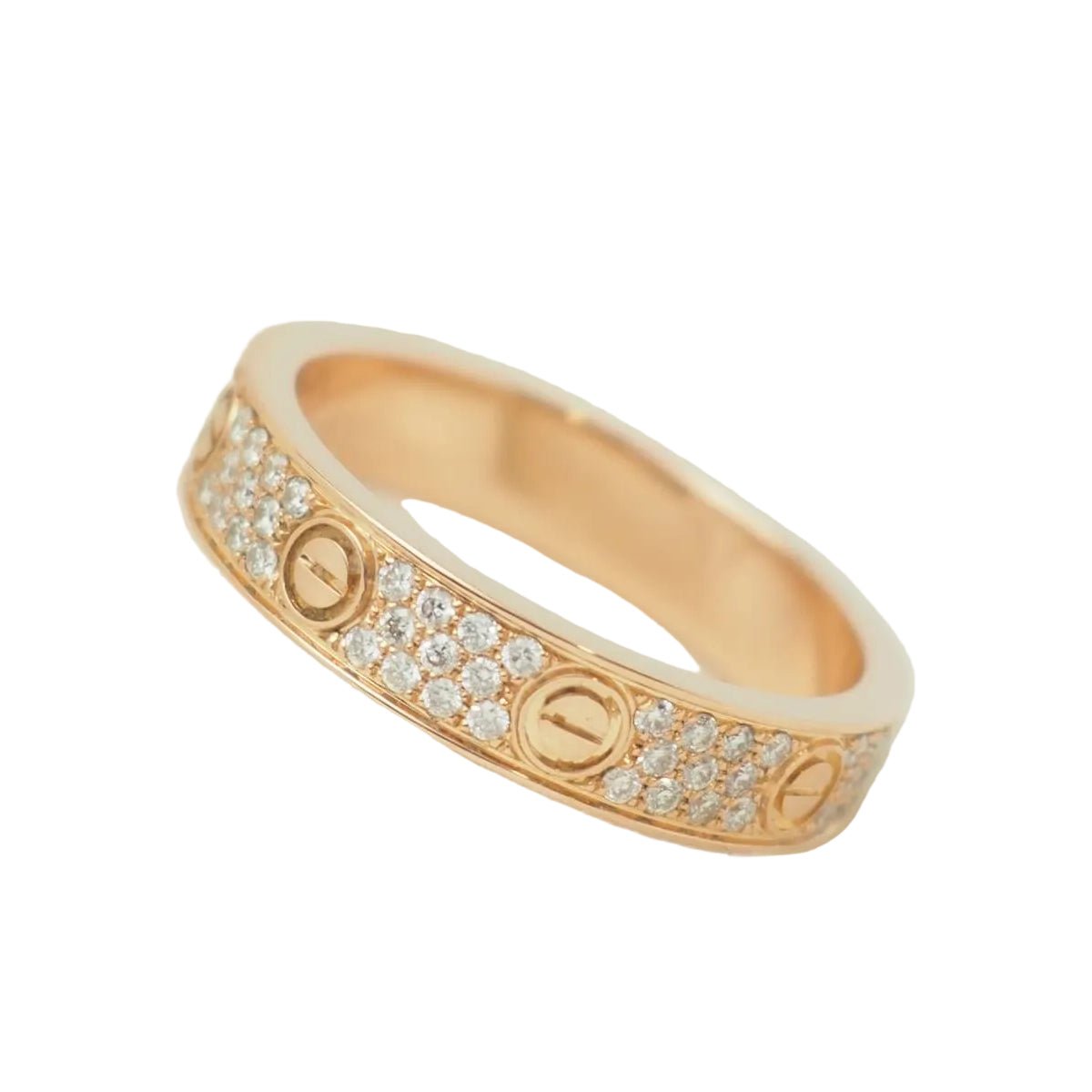 Bague Alliance CARTIER "Love PM" en or rose et diamants - Castafiore