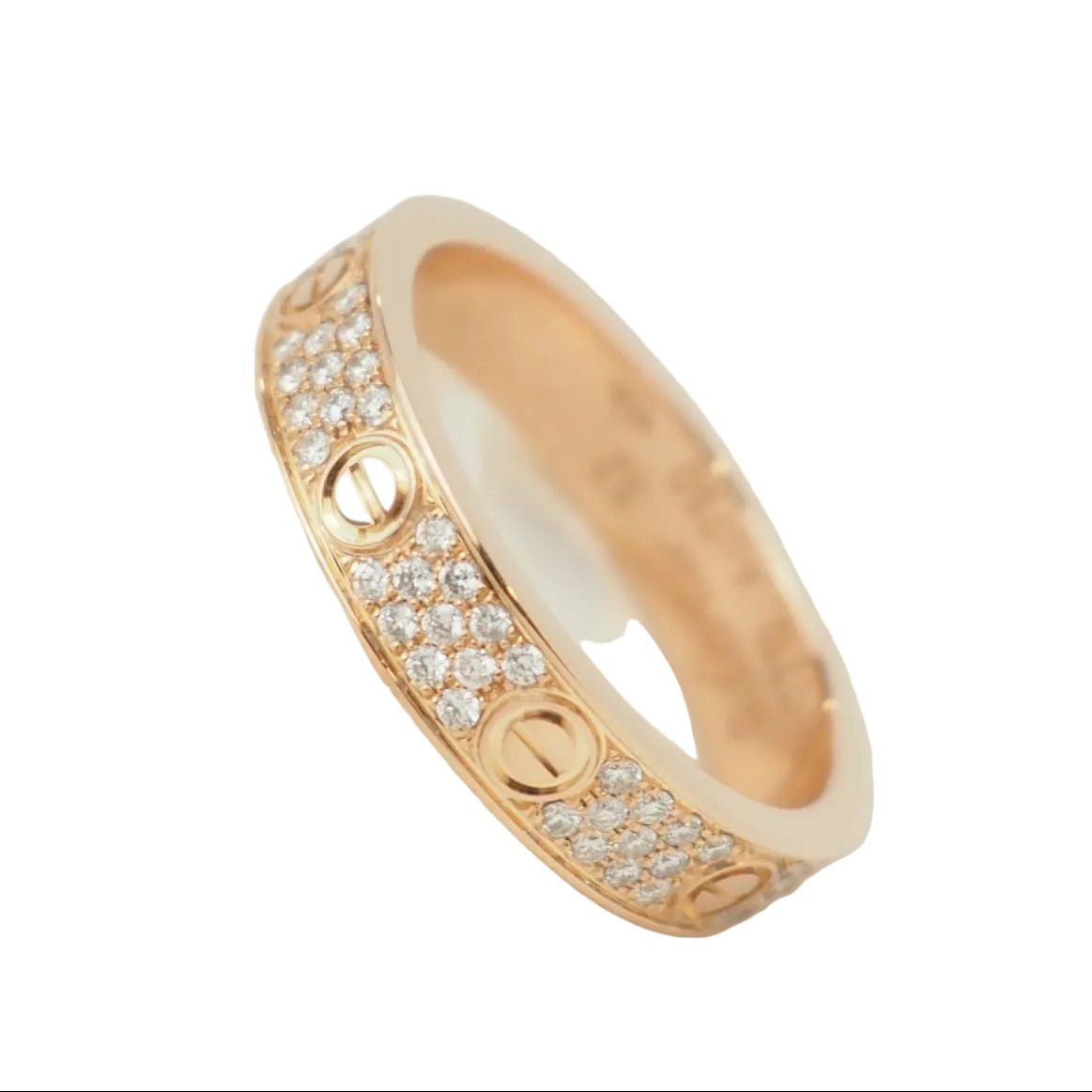 Bague Alliance CARTIER "Love PM" en or rose et diamants - Castafiore