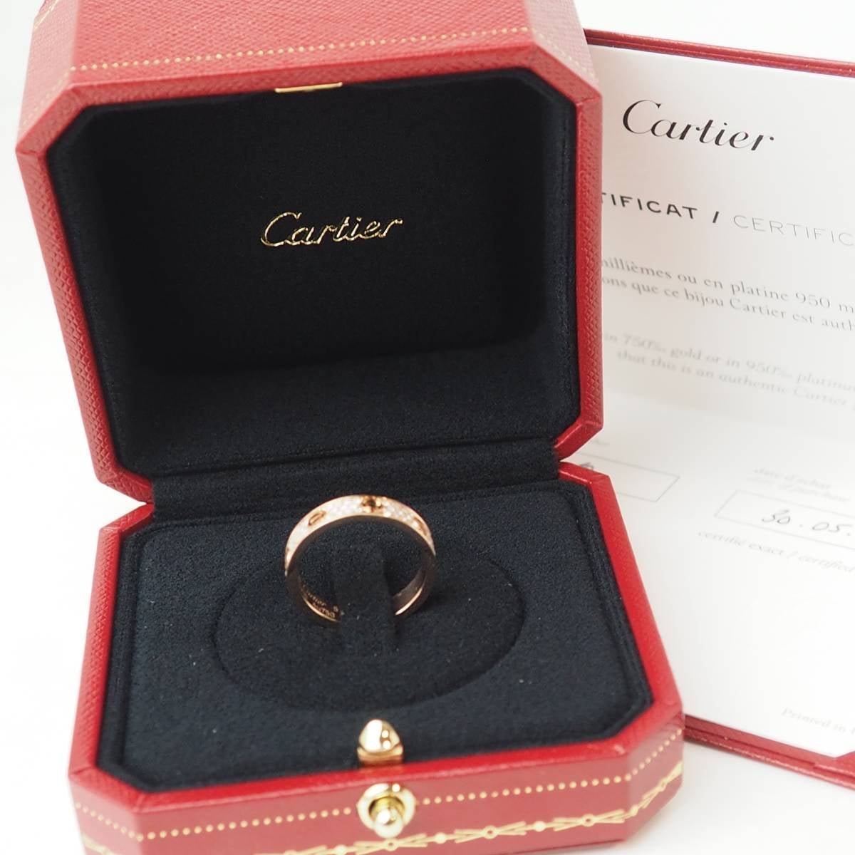 Bague Alliance CARTIER "Love PM" en or rose et diamants - Castafiore