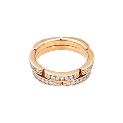 Bague Alliance CARTIER "Maillon Panthère" en or rose et diamants - Castafiore