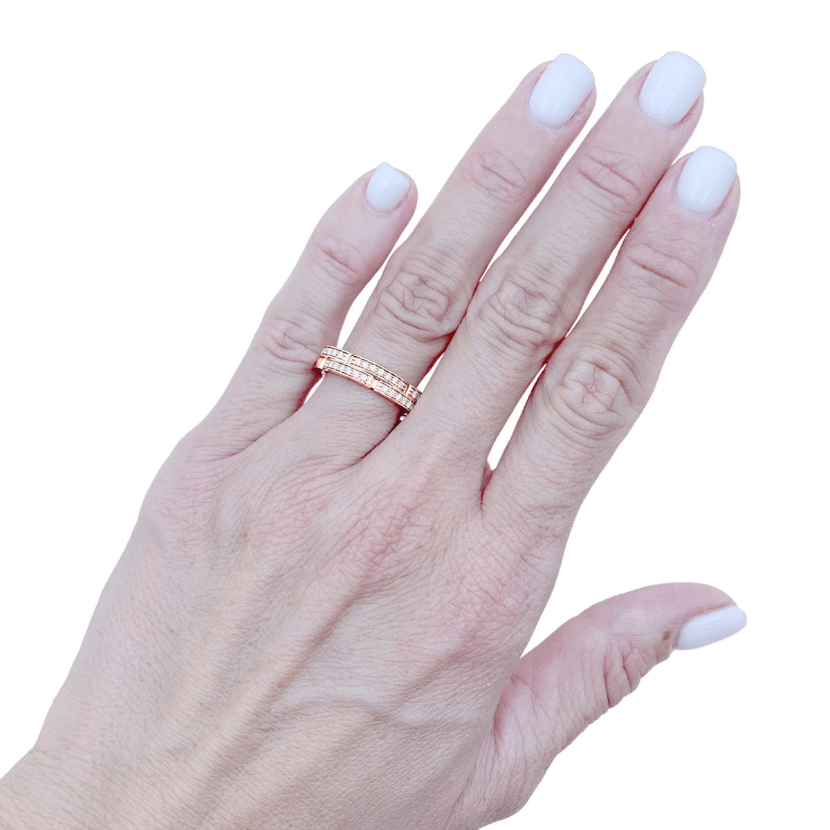 Bague Alliance CARTIER "Maillon Panthère" en or rose et diamants - Castafiore