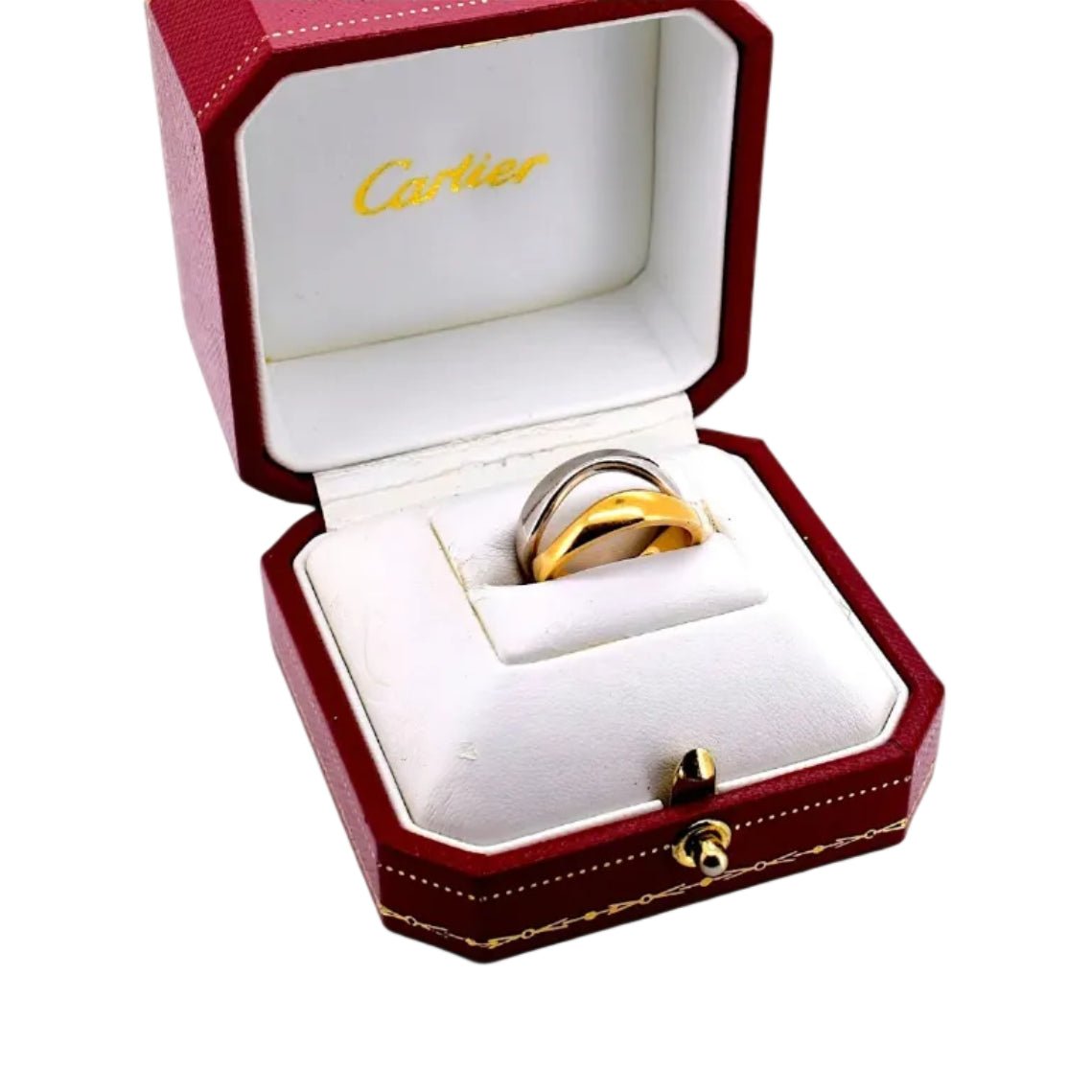 Bague Alliance CARTIER "Nouvelle Vague" en or blanc et or jaune - Castafiore