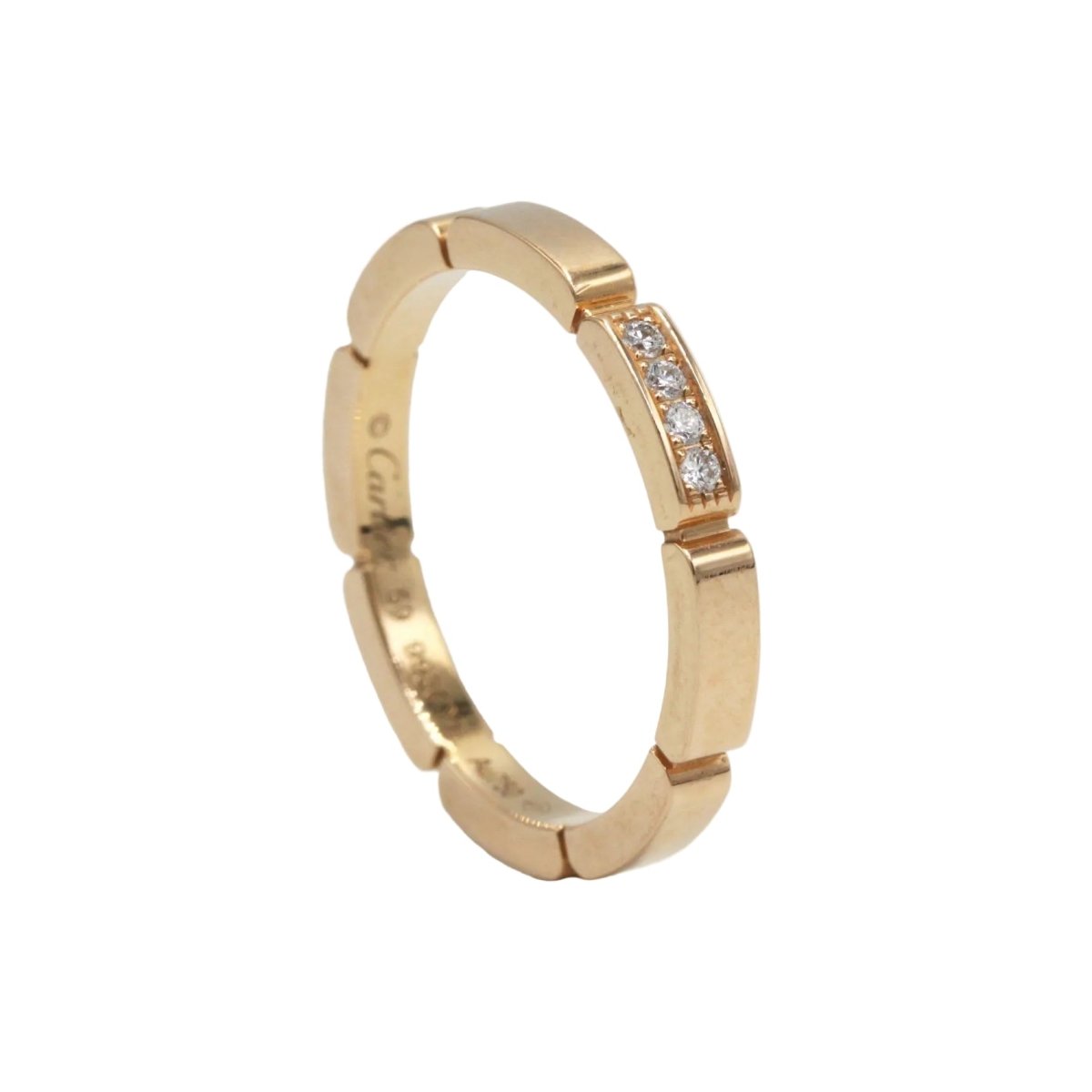 Bague Alliance CARTIER "Panthère" en or rose et diamants - Castafiore