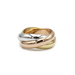 Bague Alliance CARTIER "Trinity" 3 ors - Castafiore