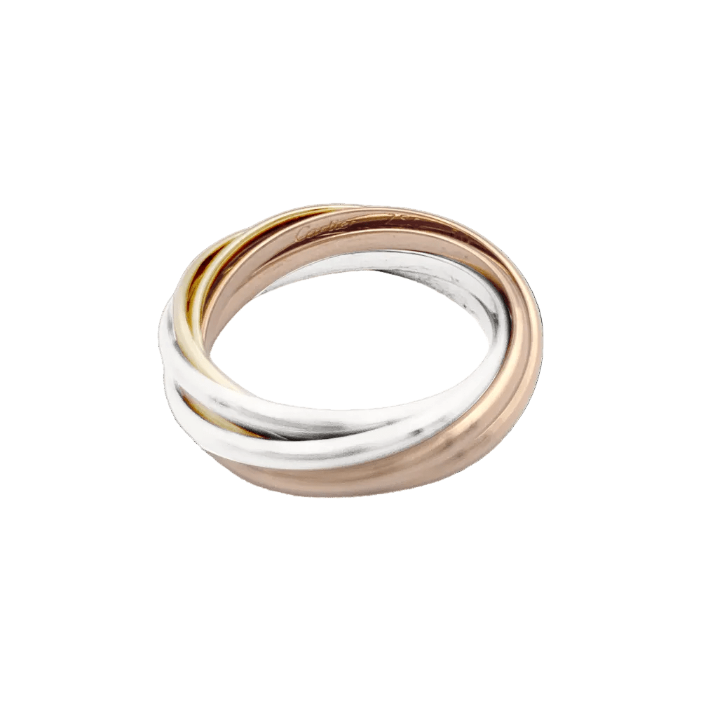 Bague Alliance CARTIER "Trinity 7 anneaux" en or blanc, or jaune et or rose - Castafiore