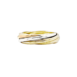 Bague Alliance CARTIER "Trinity 7 anneaux" en or blanc, or jaune et or rose - Castafiore