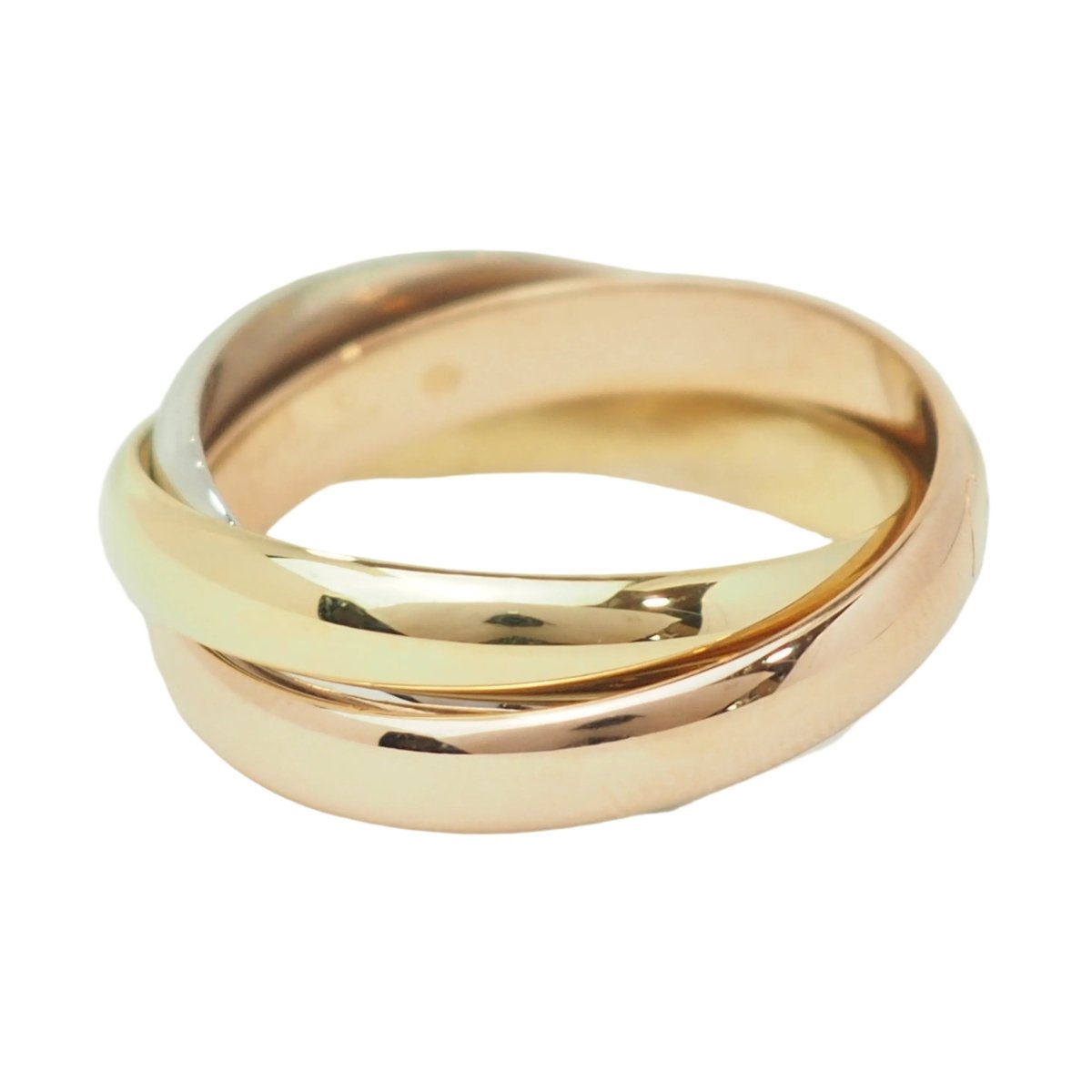 Bague Alliance CARTIER "Trinity Classic" en or blanc, or jaune et or rose - Castafiore