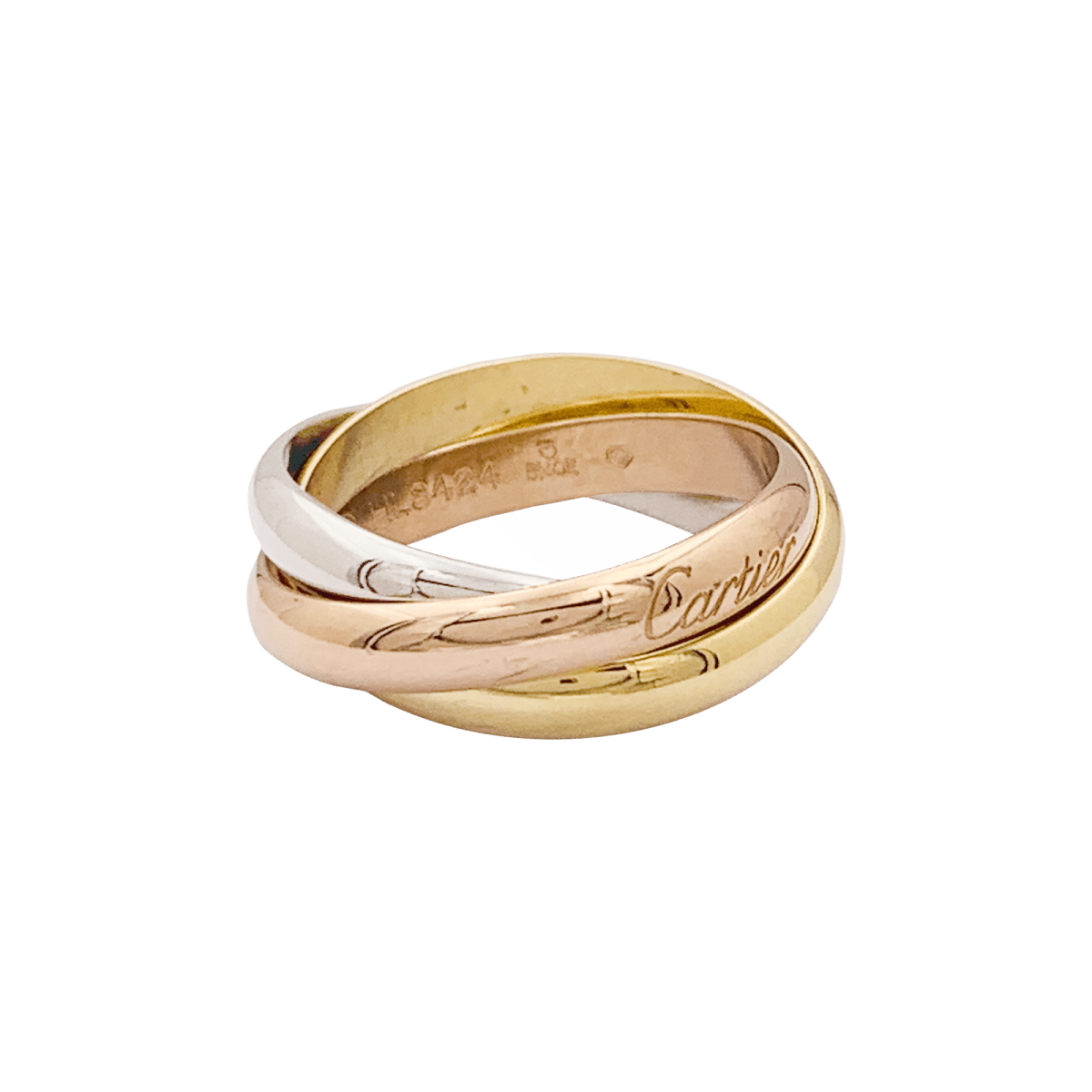Bague Alliance CARTIER "Trinity Classique" en or rose, or jaune et or blanc - Castafiore