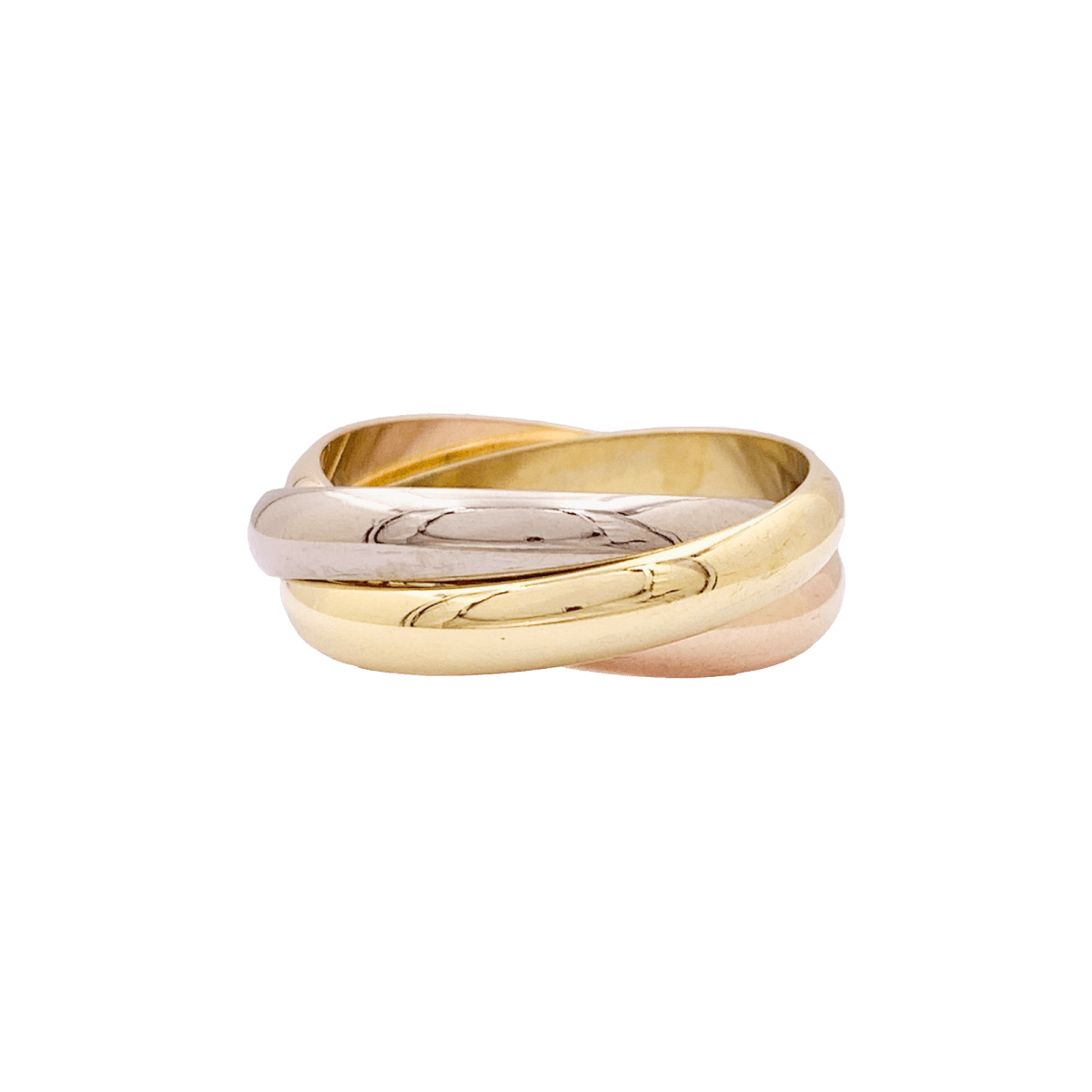 Bague Alliance CARTIER "Trinity Classique" en or rose, or jaune et or blanc - Castafiore