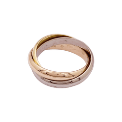 Bague Alliance CARTIER "Trinity Classique" en or rose, or jaune et or blanc - Castafiore