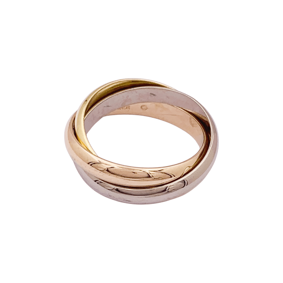 Bague Alliance CARTIER "Trinity Classique" en or rose, or jaune et or blanc - Castafiore