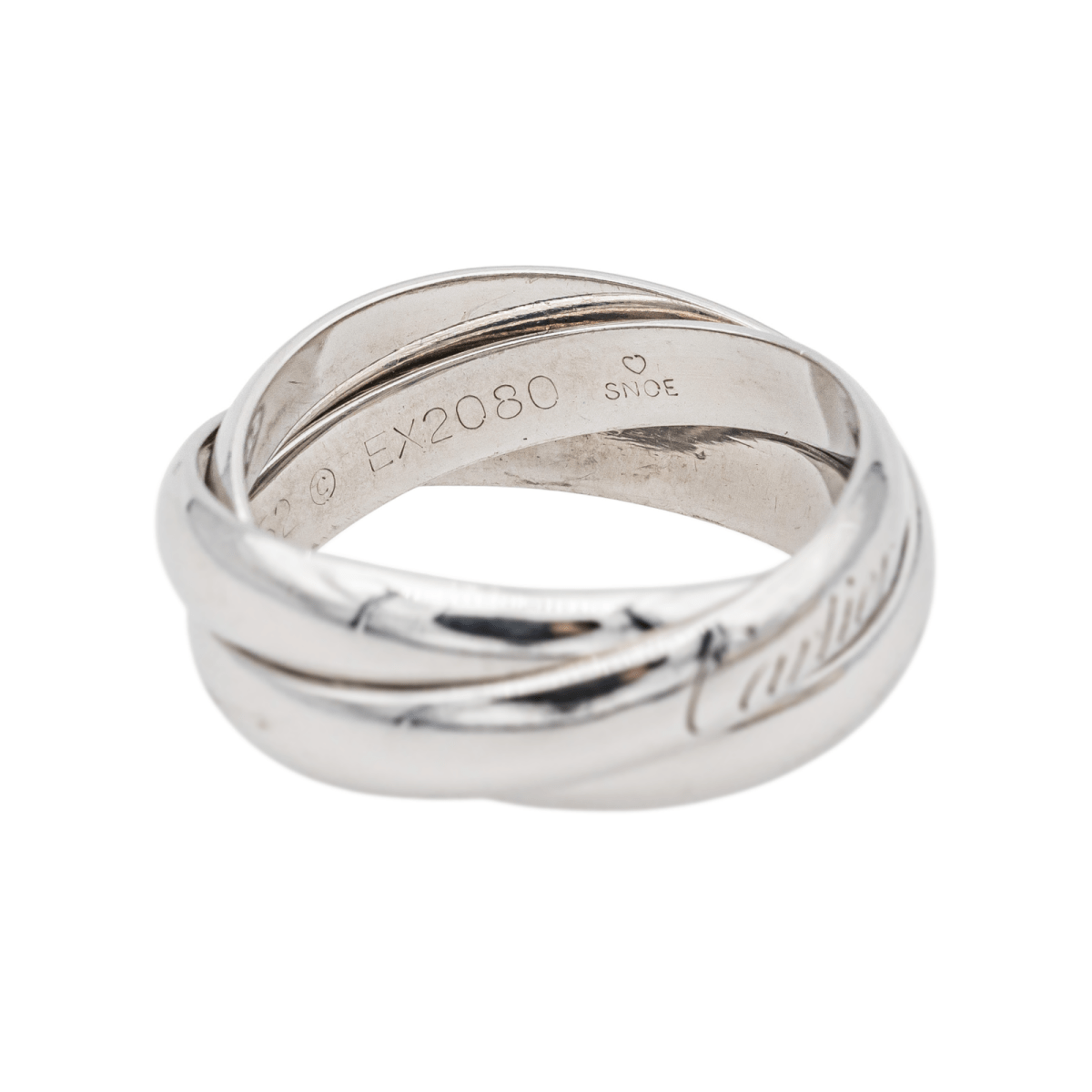 Bague Alliance CARTIER "Trinity" en or blanc - Castafiore