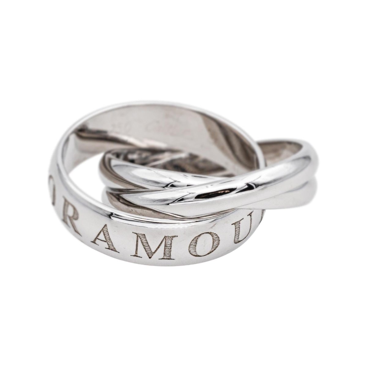 Bague Alliance CARTIER "Trinity" en or blanc - Castafiore