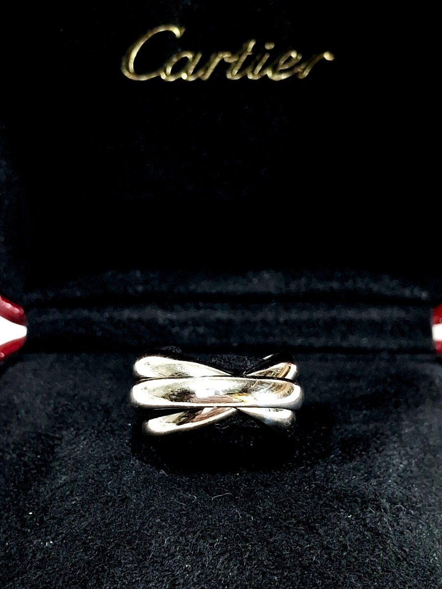 Bague Alliance CARTIER "Trinity" en or blanc - Castafiore